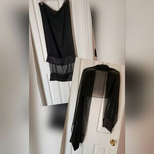 Black Long sheer Lightweight shawl wrap